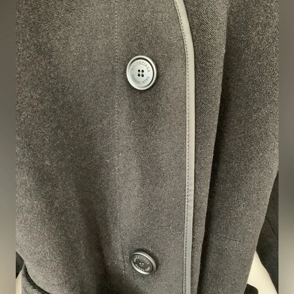 Balenciaga Runway Unisex Oversized Cashmere Wool Brushed Coat NWT - Picture 7 of 12